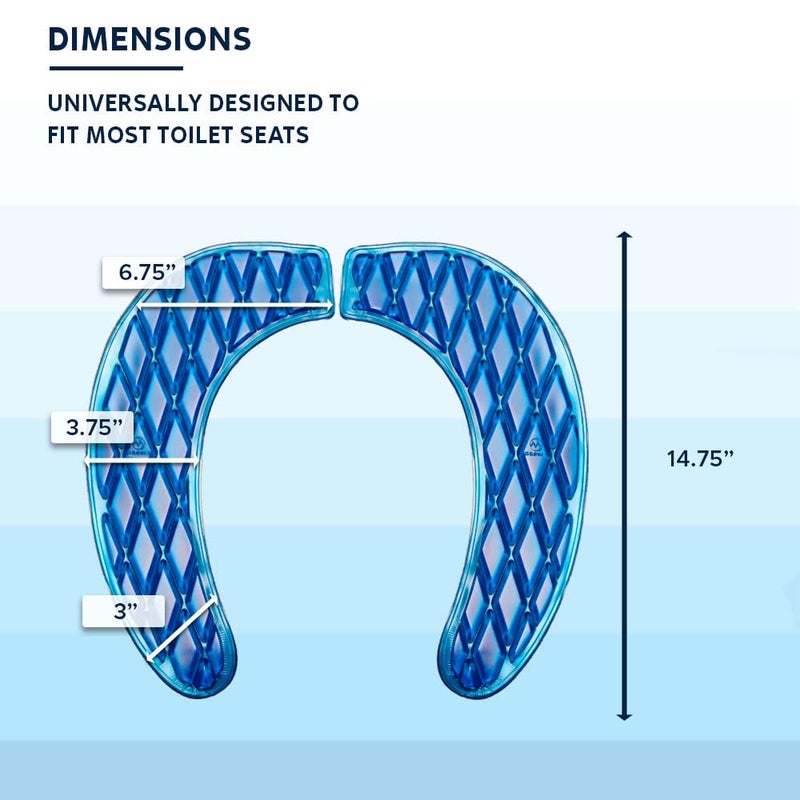 Morvat Gel Toilet Seat Cushion, Washable Padded Riser Cushion for Toilets & Commode Chair, Maximum Pain Relief Comfort & Support, Adhesive Raised Donut Pad for Elderly & Handicapped, Blue, Elongated - Image 4